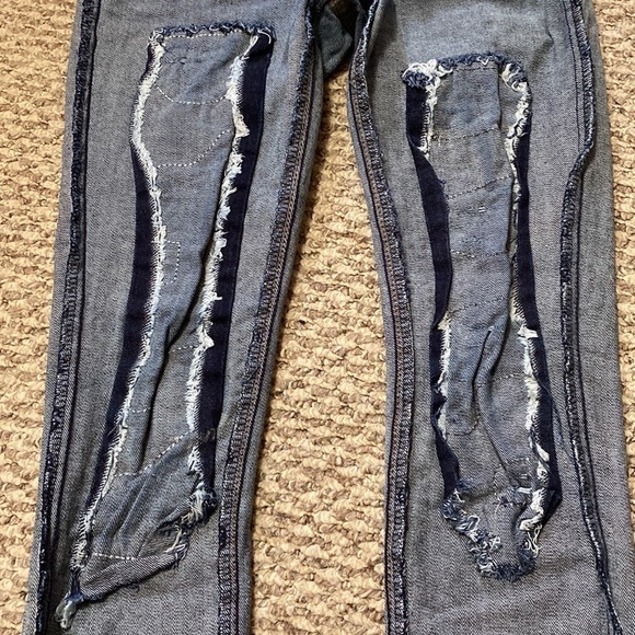 VIP Jeans Distressed Bleach Spots Skinny Jeans Size Girls 12 - Picture 9 of 9